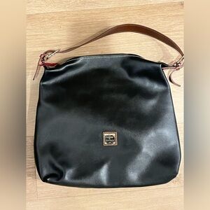 Dooney & Bourke Black Pebble and Brown leather Hobo Bag - NWOT.